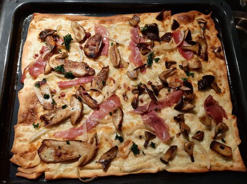 Flammkuchen Pilze Dirk 2.11.22