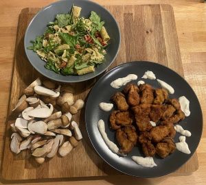 Frittierte Pilze im Bierteig; Foto Michael 13.8.25