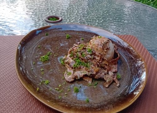 Mischpilzgericht mit Semmelknödeln; Foto Thomas 16.9.25