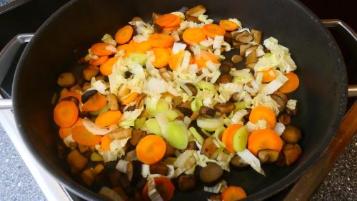 Gemüsepfanne mit Pilzen; Foto Christine 1.11.25