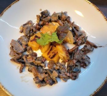 Pilzrahmsoße mit Kürbisgnocchi; Foto Verena 6.10.25