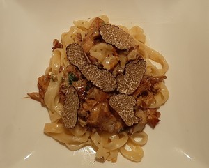 Tagliatelle mit Sommertrüffel u. Pfifferlingen; Foto Dirk 29.9.23