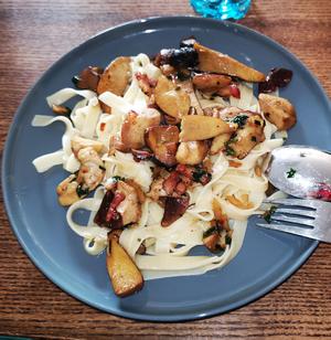 Steinpilze mit Tagliatelle - eine Köstlichkeit. Foto Piero 10.8.23