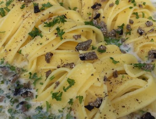Pasta mit Trüffelrahmsauce; Foto Heike 25.7.24